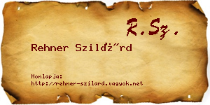 Rehner Szilárd névjegykártya